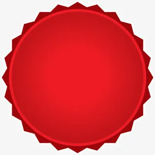 春天红色渐变标签免抠