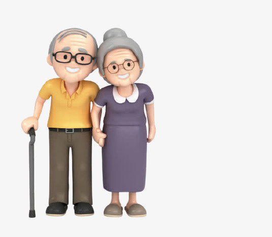 年迈老人长辈父母免抠