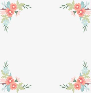 婚礼美丽花朵框架免抠
