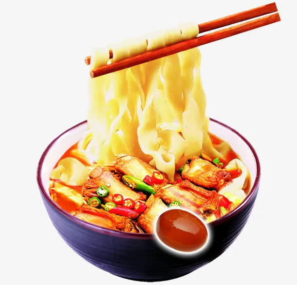 美味的刀削面素材图片免抠