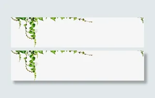 春天绿叶手绘藤蔓免抠