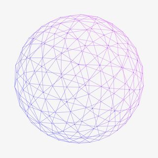 紫色渐变矢量曲线线条网格球体素免抠手绘/卡通卡通元素