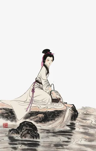 西施浣纱免抠