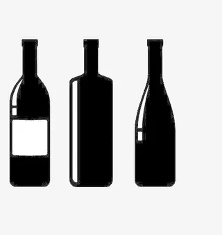 红酒剪影免抠
