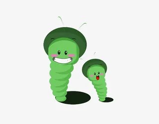 免抠素材手绘虫子免抠