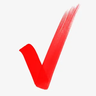 手绘红色对勾免抠