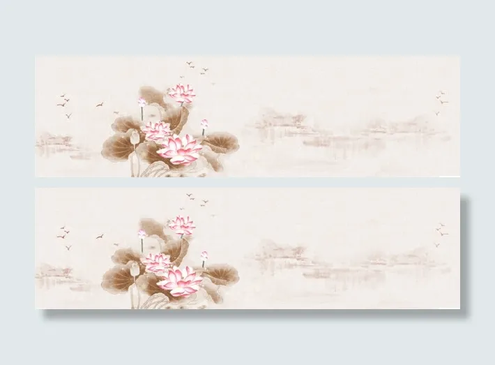 中国风莲花背景