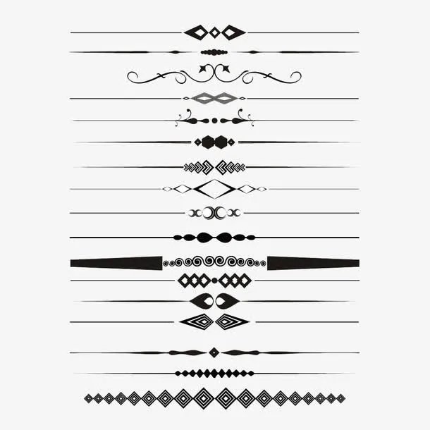 复古分割线免抠