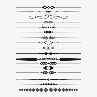 复古分割线免抠