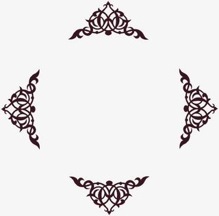 中秋节黑色花纹包装图片免抠