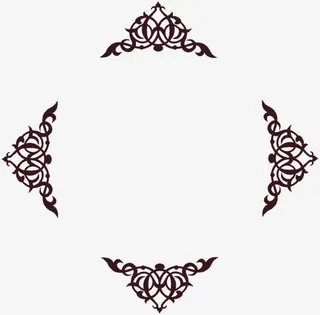 中秋节黑色花纹包装图片免抠