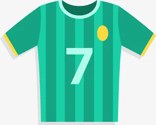 卡通清新足球运动衣免抠