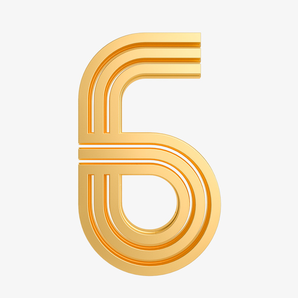 3D模型数字6六免抠