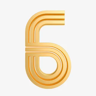 3D模型数字6六免抠