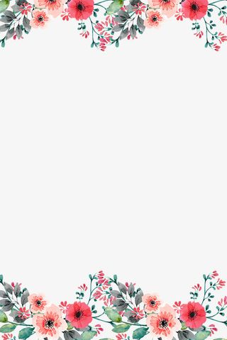 38女王节小清新花朵边框创意设计免抠