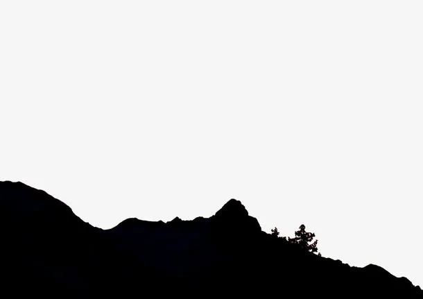 山峰剪影免抠