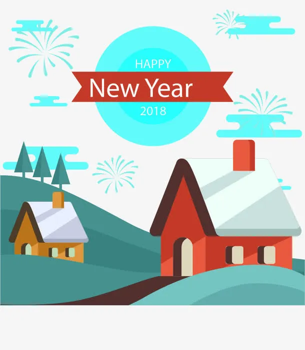 新年贺卡免抠