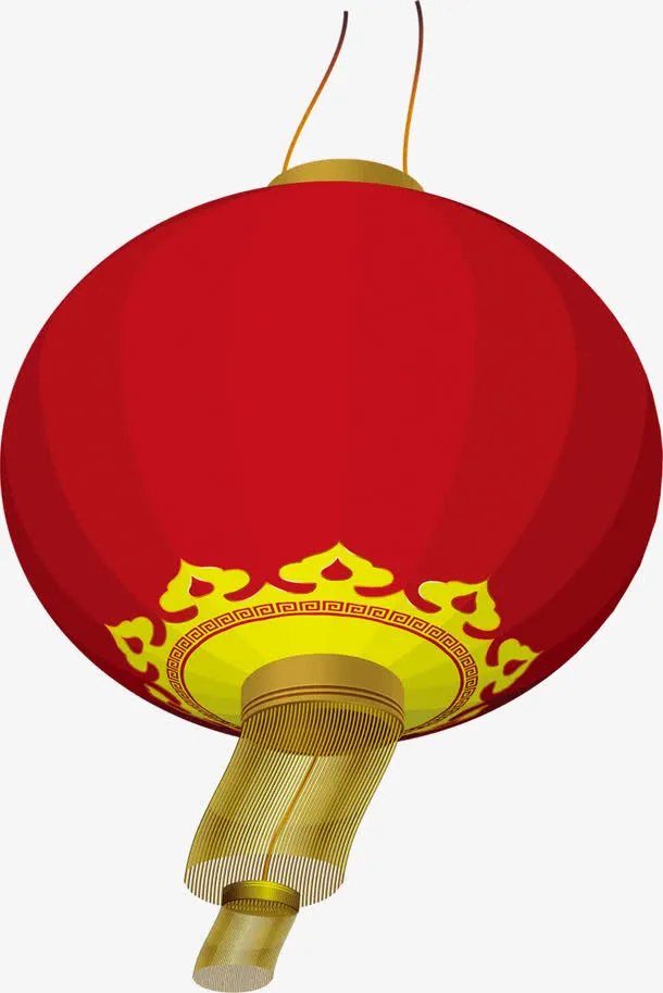 黄色悬挂国庆灯笼免抠