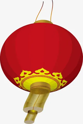 黄色悬挂国庆灯笼免抠