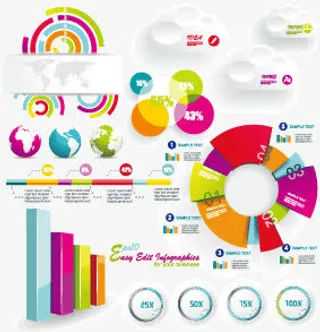 信息展示  矢量图 商务元素 ppt 数免抠