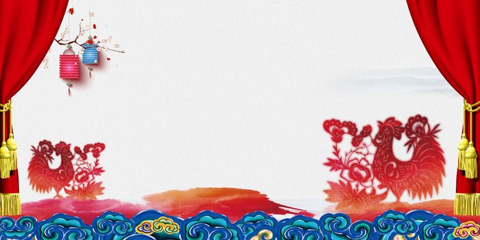 鸡年新春背景素材高清