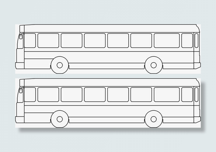 手绘公交车矢量图免抠