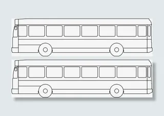 手绘公交车矢量图免抠