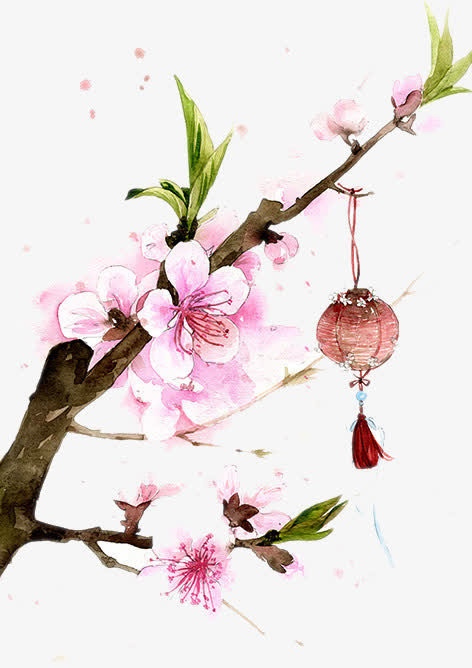 二十四番花信风-惊蛰-一候桃花免抠