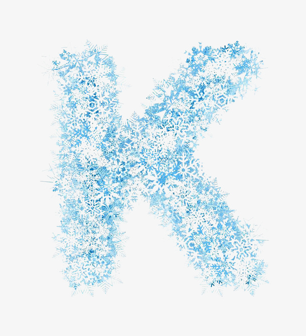雪花字母免抠