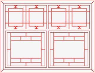 边框花纹剪纸免抠