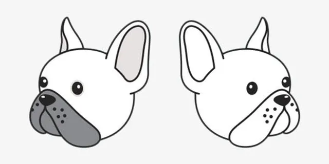 卡通白色斗牛犬免抠