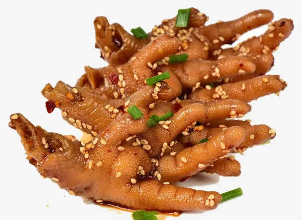 芝麻卤香鸡爪png免抠
