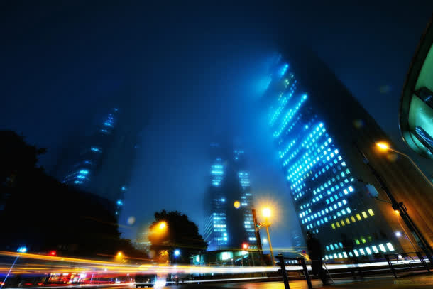 灯火辉煌都市海报背景