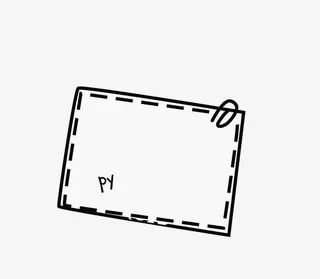 手绘信纸卡片免抠