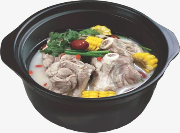 美食玉米排骨汤免抠
