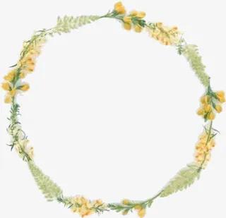 鲜花组成的圆圈免抠