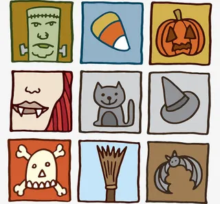 万圣节手绘插画免抠