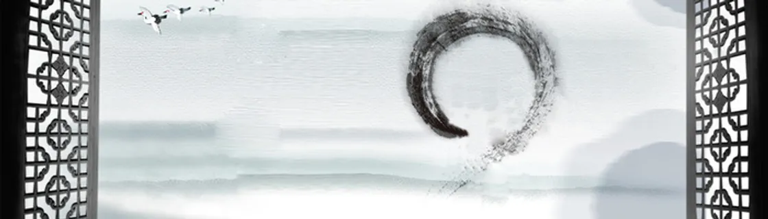 唯美淡雅中国风banner设计背景高清