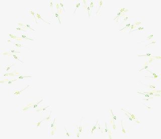 彩色绿色植物花环免抠