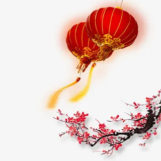 灯笼梅花免抠