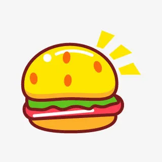 卡通汉堡素材免抠