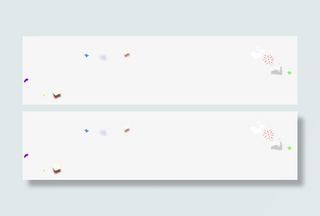 彩色纸张烟花心形漂浮免抠