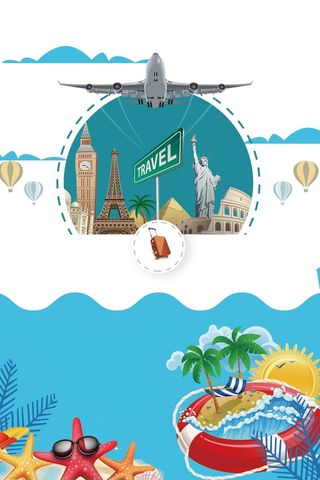 清新文艺毕业旅行创意海报高清