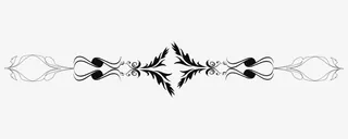 黑色对称花纹免抠