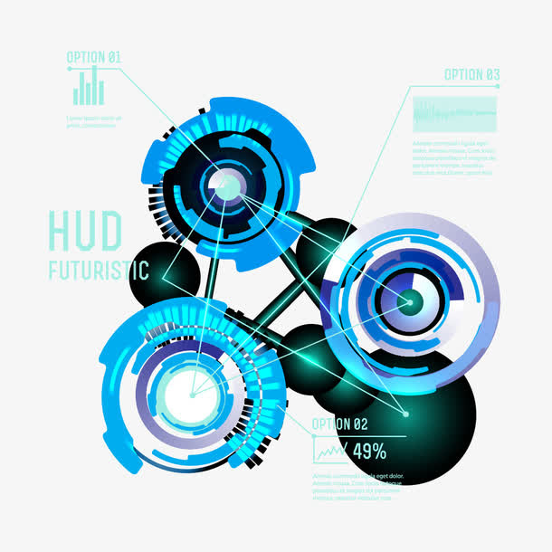 矢量科技纹理图案免抠