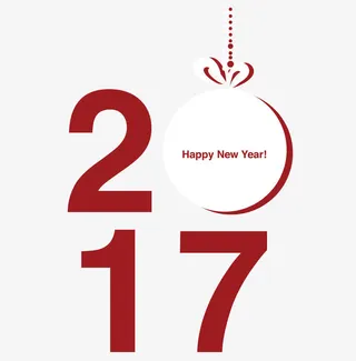 矢量精美2017年艺术字设计免抠