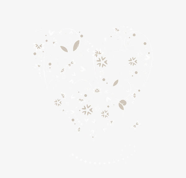 淡雅雪花飘落心免抠