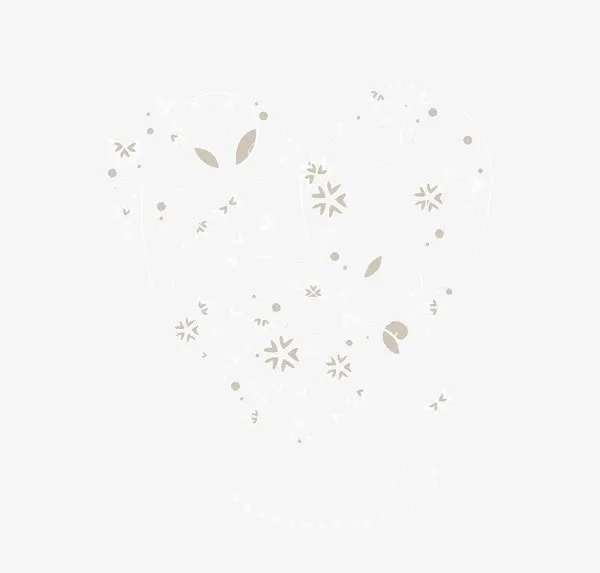淡雅雪花飘落心免抠