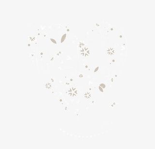 淡雅雪花飘落心免抠