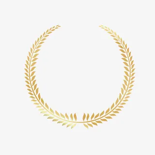 矢量金色麦穗对称图样免抠